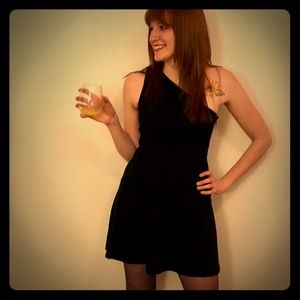 One-shoulder little black dress